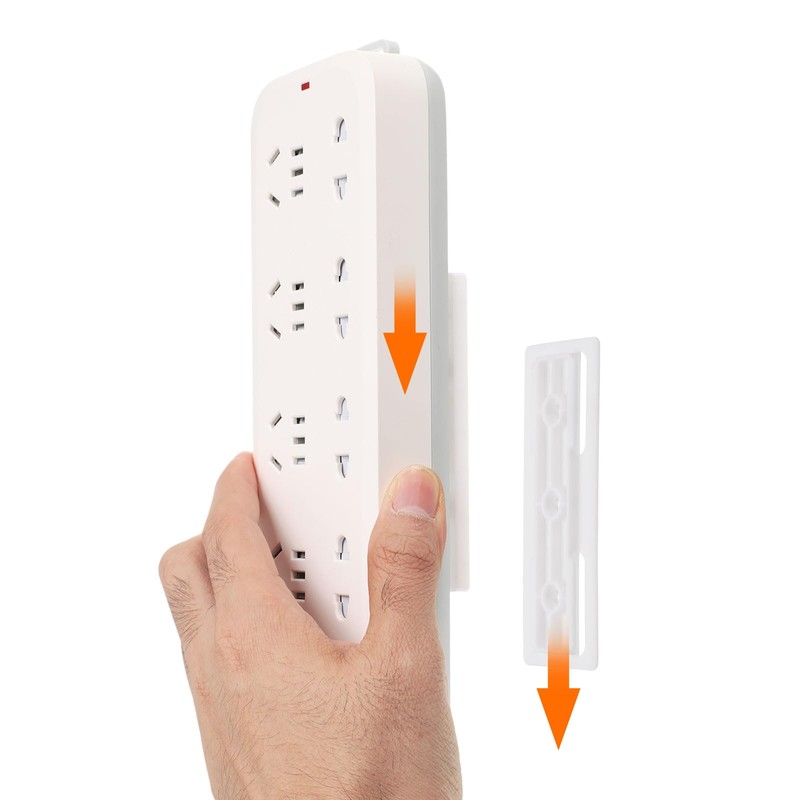 HARFINGTON 10pcs Adhesive Punch-Free Socket Holder, Power Strip Holder, Self-Adhesive
