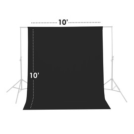 Glow Muslin Backdrop - 10x10' (Black)