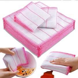 Retoo Set of 10 Cotton Tea Towels, Kitchen Towels, Tea Towels, Checked High Quality Tea Towels, Kitchen Towels, Kitchen Towels, 35 x 30 cm