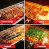 FZYCOM Barbecue Basket, Fish Roaster, Foldable BBQ Grill Basket, Fish
