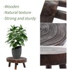 Wooden Planter Stool, Plant Display Stand, Round Stool Flower Stand,