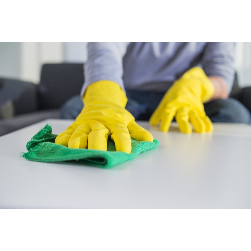 SteadMax 3/6 Pairs Cleaning Gloves, Reusable Natural Rubber Dish Gloves,