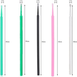 500 PCS Cepillo para Pestañas,Cepillos Desechables para Cepillos de Microaplicador,Pinceles Aplicadores Micro Desechables,Pincel de Limpieza de Pegamento de Pestañas,Bastoncillos de Algodón Duradero