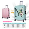 Travel Luggage Cover Spandex Blue Suitcase Protector Bag,Black Letter M