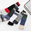 ZAKASA Men’s Toe Socks Cotton Five Finger Crew Socks Athletic