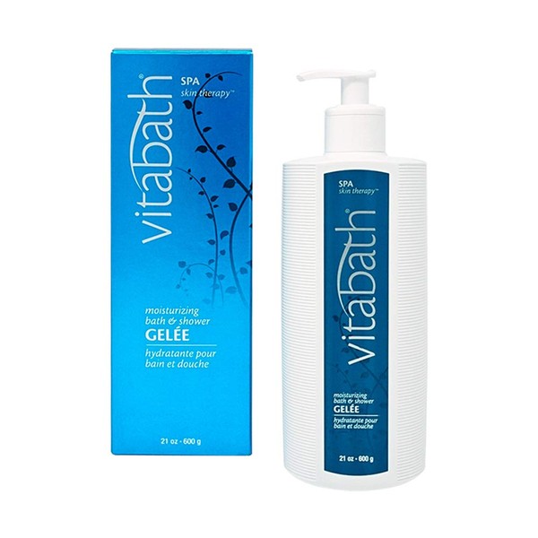 Vitabath Spa Skin Therapy Moisturizing Bath & Shower Gel Wash Nourishing Replenishing Oils Deeply Hydrate Dry Skin - Reviving Body Cleanser & Foaming Gelee Bath - Cruelty-Free - 21 oz