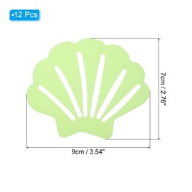 PATIKIL 12 Pcs Non Slip Bathtub Stickers, Anti Slip Shower Stickers Bathroom Shower Floor Decals Sea Shell Shape Cute Treads Tubs, Green