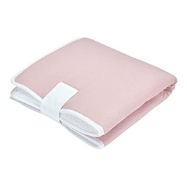 KraftKids Travel Changing Mat in Double Crepe Pink, Travel Changing Mat 60 cm x 60 cm, Changing Mat for Travel with Love Handmade in the EU