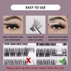Individual Lashes 120 Cluster Lashes DIY Eyelash Extension Thin Band