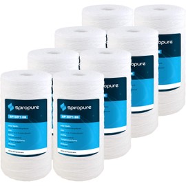 SpiroPure SP-WP1-BB 10x4.5 1 Micron String-Wound Polypropylene Water Filter Cartridge SWC-45-1001 WP1BB97P 355213-43 (Case of 8)