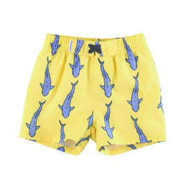 RUGGEDBUTTS Boys UPF50+ Sun Protection Animal Swim Trunks - Jawsome, 18-24m