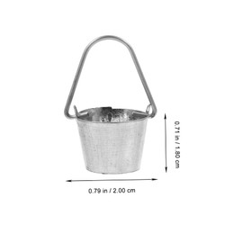6pcs Mini Bucket Mini House Decors Simulated Bucket Model Miniature Gardening Toy Miniature Gardening Accessory Mini Barrel Miniature Decor Mini Food Play Model Miniature Toy