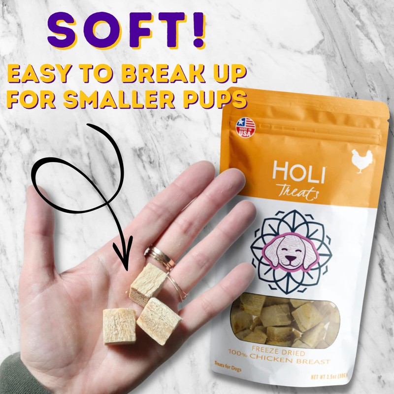 HOLI Freeze Dried Chicken Dog Treats - 100% All Natural