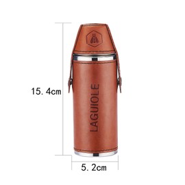 LAGUIOLE - Alcohol Bottle with 2 Glasses - Christmas, Birthday Gift - Capacity 8 oz - 235 ml