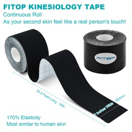 Kinesiology Tape Sports Muscle Tape 5 m x 5 cm Black