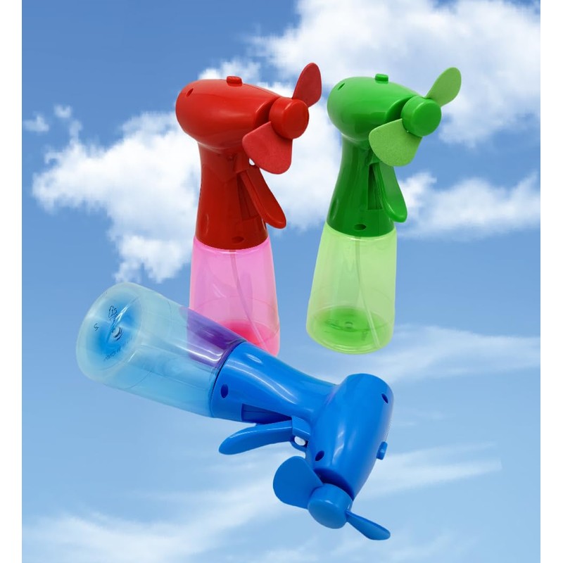 BJPEY Portable Misting Fan, Battery Powered, Compact Cooling Fan for