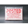 Posted Private Property No Trespassing Tyvek Sign | Heavy Duty