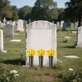 Cemetery Vases with Spikes Memorial Flower Vase Cemetery Decorations for Grave Decorations for Cemetery Vases for Flowers Cemetery Flowers for Grave Vase Black12 Pack