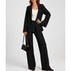 Casly Lamiit Two Piece Outfits for Women Black Blazer Jacket