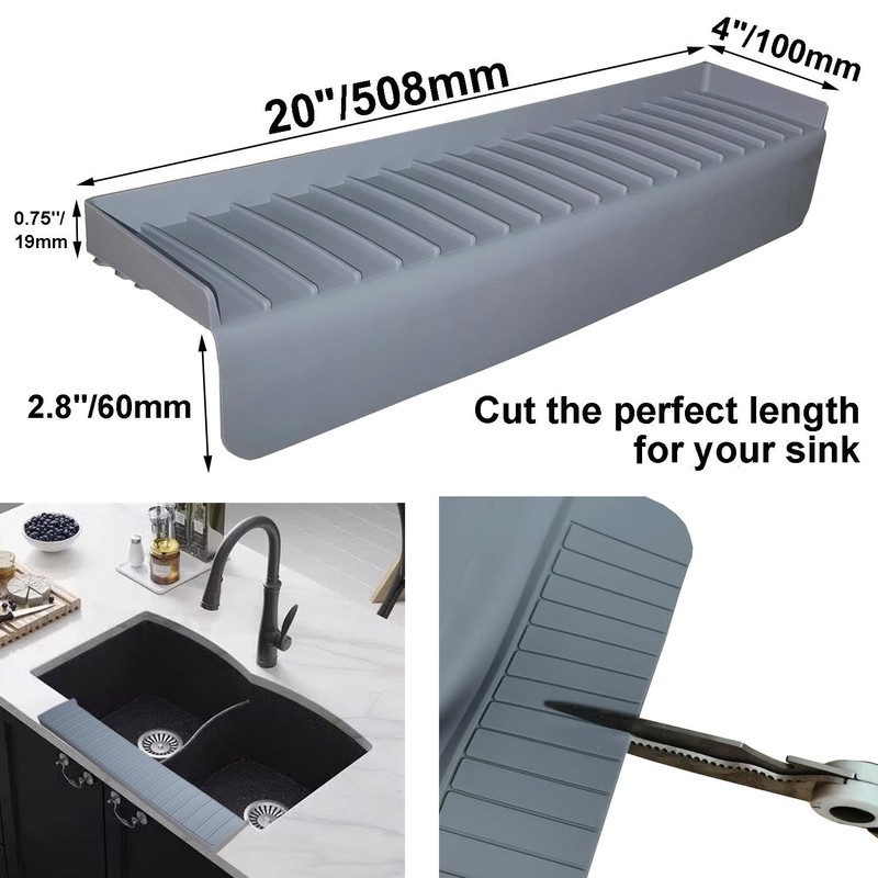 Silicone Sink Edge Protector & Splash Guards With Suction Cup