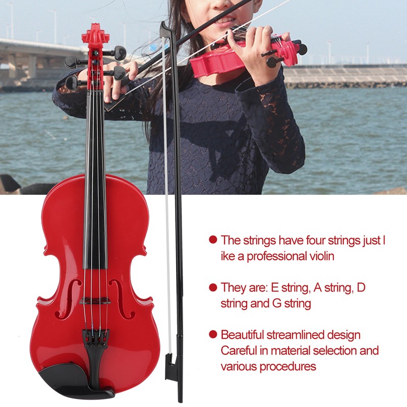 Simulated Kid Acoustic Violin Toy Adjustable String Instrument Musical Gift