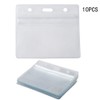 nuoshen 10pcs Waterproof Plastic Badge Holders Name Tag Clear Badge