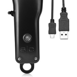 StyleCraft Protege Clipper and Trimmer Combo Juego de 2 piezas, cuchillas de acero inoxidable, 5 protectores incluidos, negro metálico mate