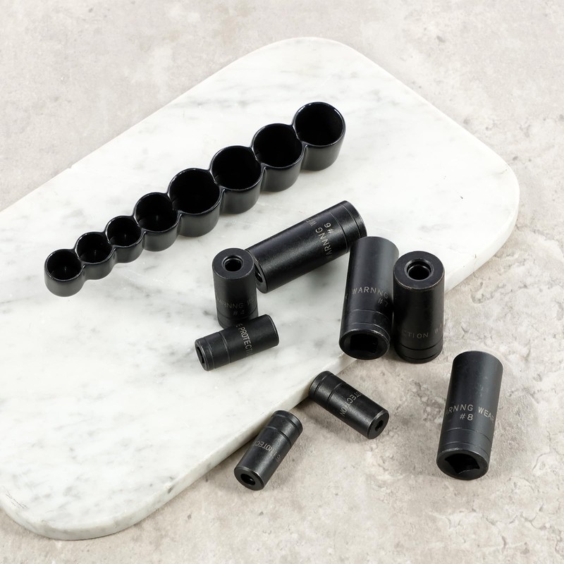 8Pcs Tap Socket Set,1/4 Inch and 3/8 Inch Drive Tap