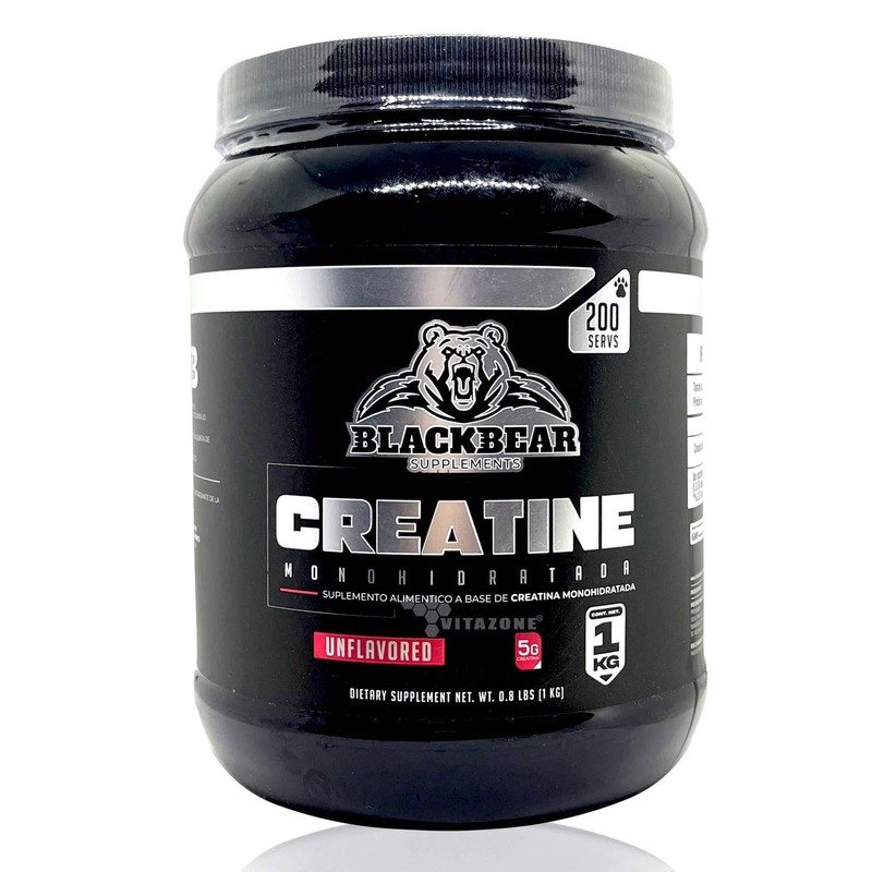 Creatina Monohidratada 1 kg BlackBear 200 servicios