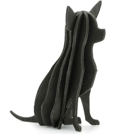 Lovi ロヴィ オーナメントカード チワワ 6cm BK ブラック 白樺 組み立て式 フィンランド製 【LVLOMCHIHUA】