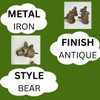 Vintage Antique Iron Bronze Handmade Metal Animal Cupboard Door Knobs,