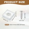 PATIKIL 1.2 Inch Screw-On Rubber Feet for Furniture, 32 Pcs
