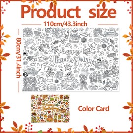 BCCSNNM Thanksgiving Coloring Posters for Kids,31.5 x 43.3 Inches Thanksgiving Crafts Decorations for Fall School Parties Games Activities Gifts Thanksgiving Decorations (Thanksgiving)