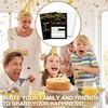 Chuxvon Shhh It's a Surprise Birthday Party Invitations, Black Gold