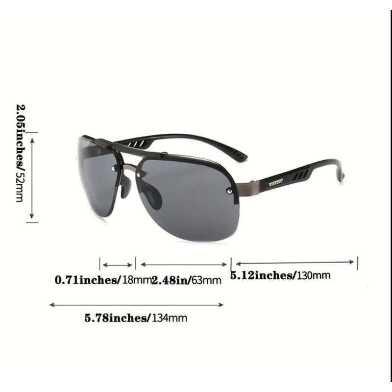 Generic Men's sunglasses premium polarised vintage sunglasses Black