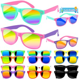 Kids Sunglasses Party Favors Bulk, Neon Sunglasses with UV400 Protection for Gilrs Boys Kids, Mix Color