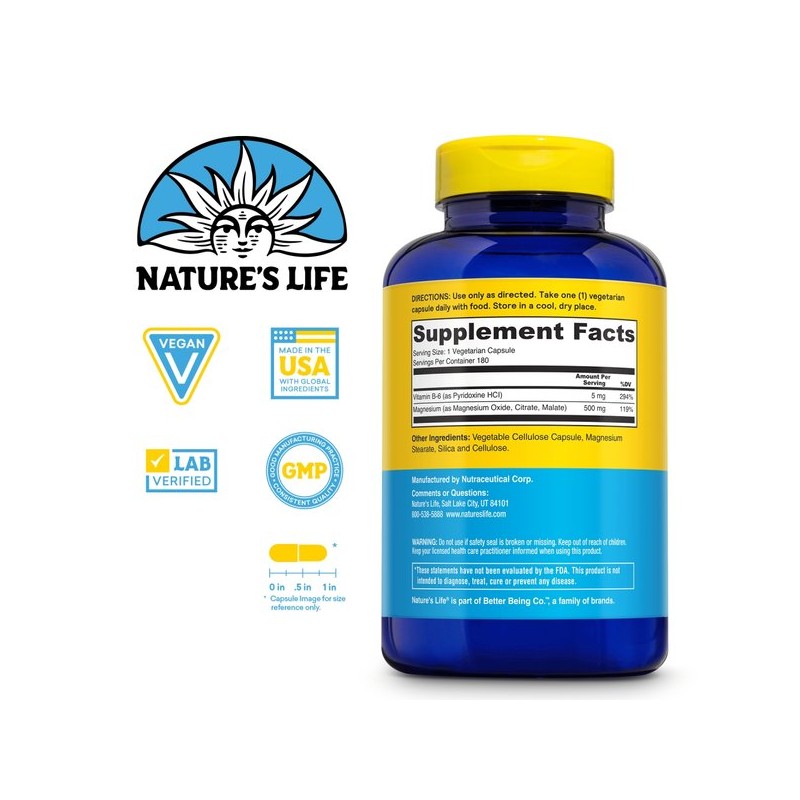 네이처스 라이프 리뉴잉 마그네슘 180캡슐 말레이트,산화,구연산마그네슘 근육 신경 지원 Natures