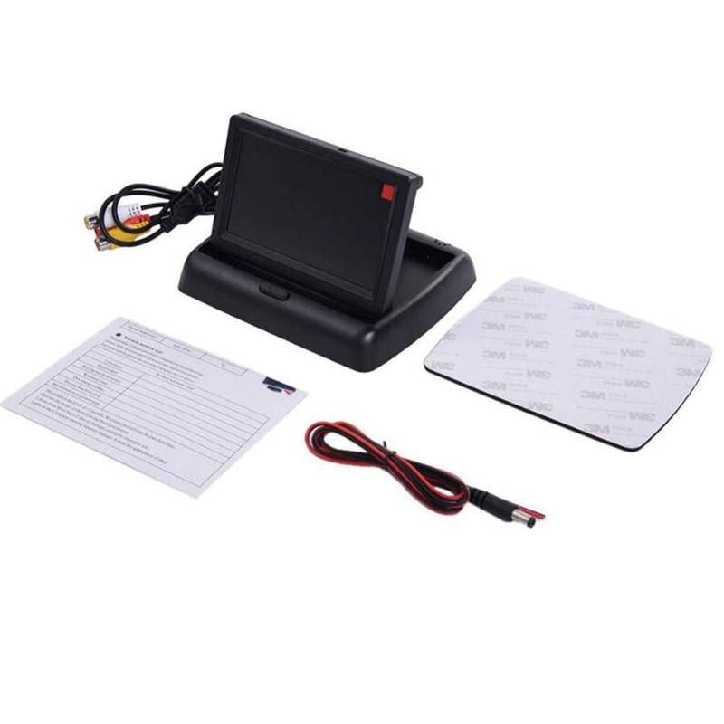 4.3 Inch TFT LCD Car Monitor Foldable Monitor Display Reverse