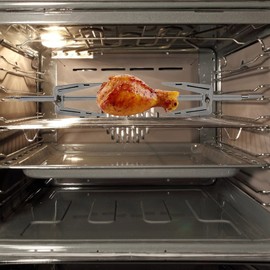 DOITOOL Grill Rotisserie Forks Stainless Steel Air Fryer Fork Metal Roast Chicken Fork Fish Meat Grilled Fork BBQ Roasting Fork for Home Camping Picnic