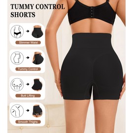 ciksob Tummy Control Shapewear Shorts for Women Body Shaper Seamless Slip Shorts Thigh Slimmer Butt Lifter Under Dress Black
