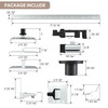 JUBEST 72" Bifold Door Hardware, Top Mounted Bi fold Door