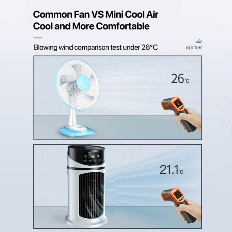 Portable Mini Air Conditioner Mobile Multifunction Air Cooler Fan Water