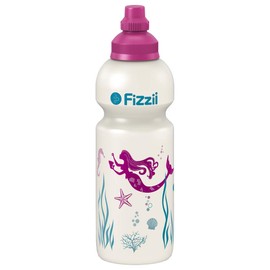 Fizzii Children's and Leisure Drinking Bottle 600 ml (Leak-Proof, Non-Toxic, Dishwasher Safe, Mermaid Motif)