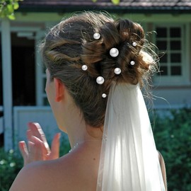 Pearl Hair Pins,18 Packs Pearl Hair Clips,Pearl Hair Accessories,Wedding Hair Accessories,Hair Pearls,Bridal Bridesmaids Silver Hair Accessories for Women Wedding,Wedding Hair Pieces for Brides