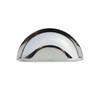 HARMAC HOUSE Chrome Cabinet Cup Handles 10 Pack Chrome Shell