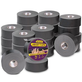 ATack Joist Tape for Decking 2 Inch x 50ft 24-Pack Waterproof Deck Joist Tape, Non-Shrinking Butyl Flashing Sealant High Tack Rim Joist Tape Year-Round Protection on Wood, Metal, Composite, Roof Beams