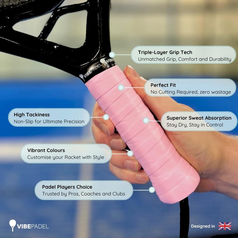 VIBEPADEL - Grip 'n' Rip Padel Overgrip - Non Slip
