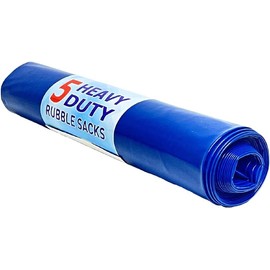 Requisite Needs Extra Strong Heavy Duty Blue Rubble Sacks High Strength 100μm 19" X 26" (Pack of 5)