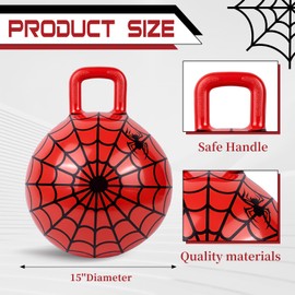 CZBRO 15" Red Spider Hopper Ball - Inflatable Jumping Toy for Outdoor Activities, Games & Parties, Boys & Girls