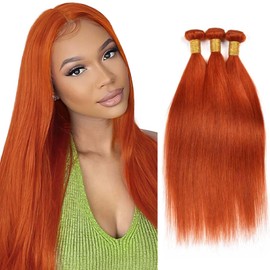 Human Hair Bundles Straight 3 Bundles 8 10 12 Inch Bundles Human Hair 100% Unprocessed Brazilian Hair Bundles Human Hair Extension for Black Women（350#）